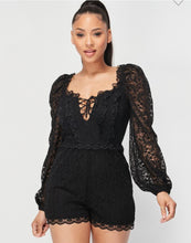 Load image into Gallery viewer, So Fly Sheer Lace Romper
